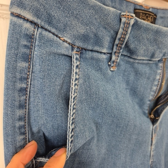 Rachel Roy Wide Leg Flare Sailor Denim Jeans Med Wash Sz 28 - Picture 5 of 12